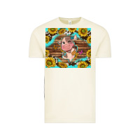 Vintage Arctic western cute cow with sunflower Vintage Tee - NancyCooperArtShop