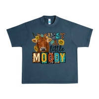 Midnight Navy just a little moody with cow Urban Heavy Tee - NancyCooperArtShop