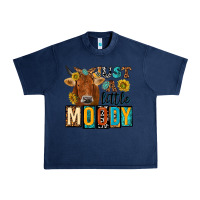 Navy just a little moody with cow Urban Heavy Tee - NancyCooperArtShop