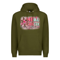 Army Green heal cancer luke 1 37 Premium Hoodie - CowGirlArtShop