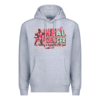 Heather Grey heal cancer luke 1 37 Premium Hoodie - CowGirlArtShop