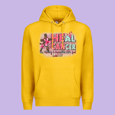 Heal Cancer Luke 1 37 Premium Hoodie Designed By Cowgirlartshop