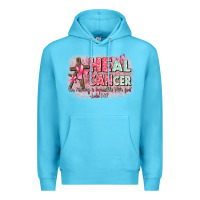 Ocean Blue heal cancer luke 1 37 Premium Hoodie - CowGirlArtShop