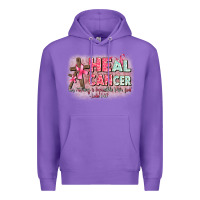 Purple heal cancer luke 1 37 Premium Hoodie - CowGirlArtShop