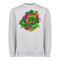 Heather Grey halloween patch  1 Heavyweight Sweatshirt - BundleAndBundleShop
