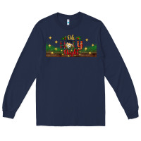 Navy oh holy night Long Sleeve Tee - BundleAndBundleShop