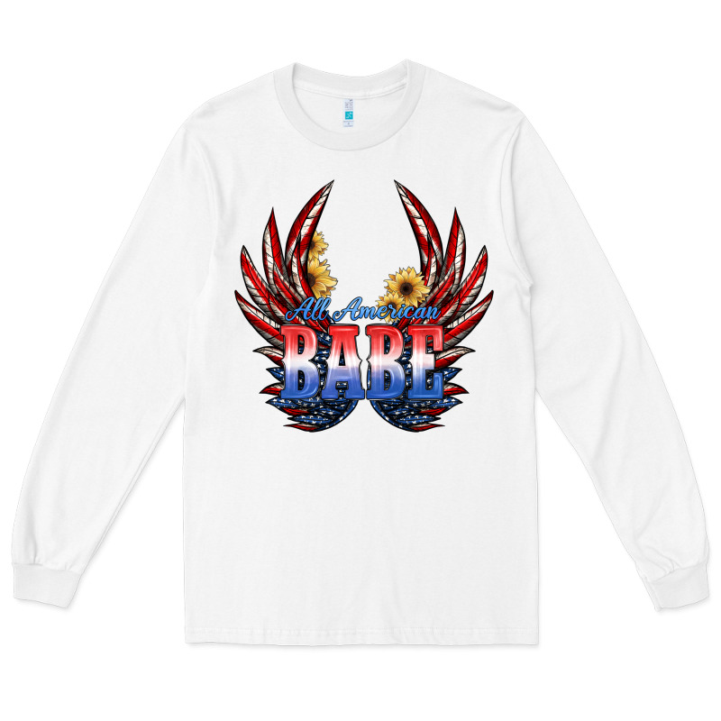 All America Babe Long Sleeve Tee by JahusDesignShop | Teevron