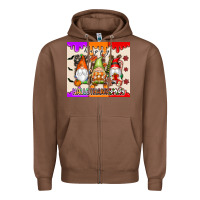 Chestnut Happy Hallothanksmas gnomes Zipper Hoodie - texasbilliewilder