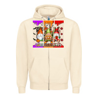 Sandshell Happy Hallothanksmas gnomes Zipper Hoodie - texasbilliewilder