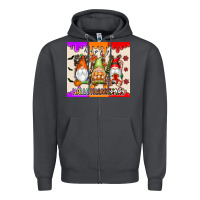 Smoke Happy Hallothanksmas gnomes Zipper Hoodie - texasbilliewilder