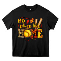 Black no place like home softball Heavy Core Tee - Jasminsmagicworld