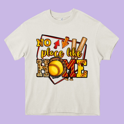 No Place Like Home Softball Heavy Core Tee Designed By Jasminsmagicworld