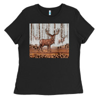 Black reinder Ladies Tee - JahusDesignShop