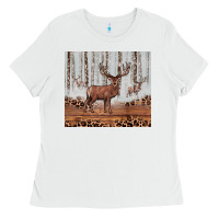 White reinder Ladies Tee - JahusDesignShop