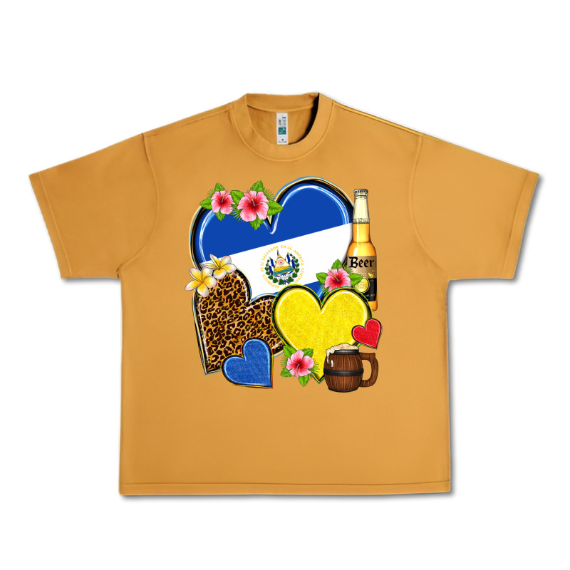 El Salvador Hearts Urban Heavy Tee by NancyCooperArtShop | Teevron