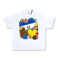 White el salvador hearts Urban Heavy Tee - NancyCooperArtShop