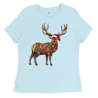 Baby Blue reindeer Ladies Tee - JahusDesignShop