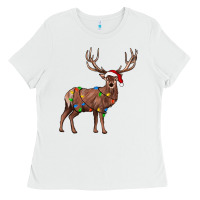 White reindeer Ladies Tee - JahusDesignShop