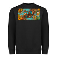 Black give thanks license plate Heavyweight Sweatshirt - BundleAndBundleShop