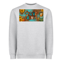Give Thanks License Plate Heavyweight Sweatshirt | Teevron