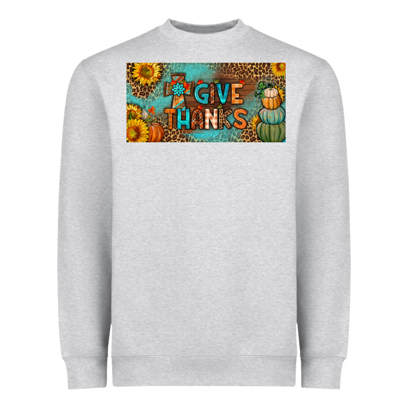 Give Thanks License Plate Heavyweight Sweatshirt by BundleAndBundleShop | Teevron