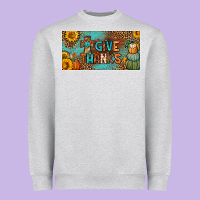 Give Thanks License Plate Heavyweight Sweatshirt Designed By Bundleandbundleshop