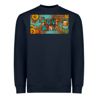 Navy give thanks license plate Heavyweight Sweatshirt - BundleAndBundleShop