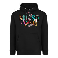 Black Nurse on duty Heavyweight Hoodie - CowGirlArtShop