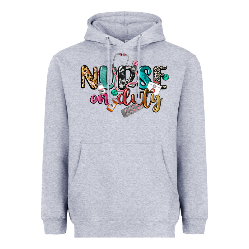 Nurse On Duty Heavyweight Hoodie by CowGirlArtShop | Teevron