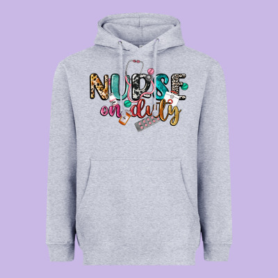 Nurse On Duty Heavyweight Hoodie Designed By Cowgirlartshop