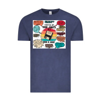Vintage Denim ı keep all my dad jokes in a dad a base Vintage Tee - MaliasSmallBusiness