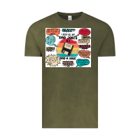 Vintage Olive ı keep all my dad jokes in a dad a base Vintage Tee - MaliasSmallBusiness