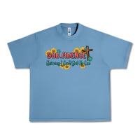 Pebble Blue god fidence Urban Heavy Tee - MaliasSmallBusiness