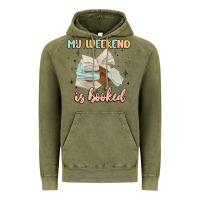 Vintage Olive my weekend is booked Vintage Hoodie - MaliasSmallBusiness