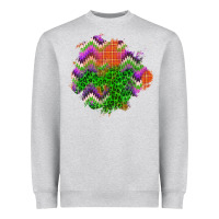 Heather Grey halloween patch Heavyweight Sweatshirt - BundleAndBundleShop