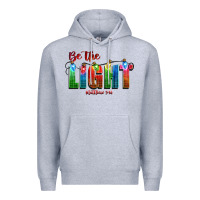 Heather Grey be the light matthew 5 14 Premium Hoodie - CowGirlArtShop