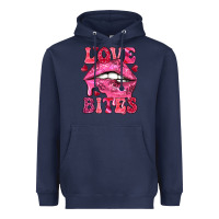 Navy Love bites Valentine's Day Heavyweight Hoodie - HowdyJamesFarm