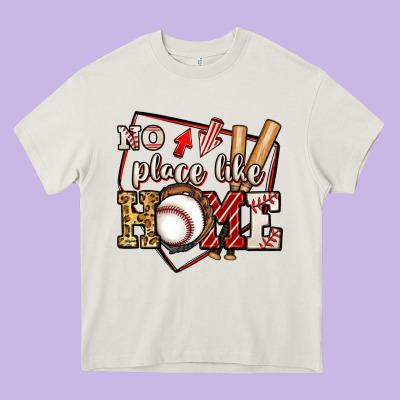 No Place Like Home Baseball Heavy Core Tee Designed By Jasminsmagicworld