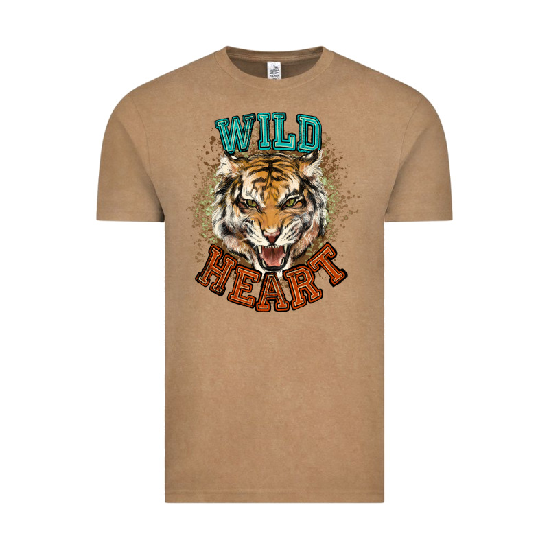 Wild Heart Tiger College Western Vintage Tee by NancyCooperArtShop | Teevron