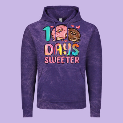 100 Days Sweeter Vintage Hoodie Designed By Maliassmallbusiness
