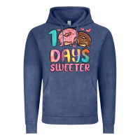 Vintage Denim 100 days sweeter Vintage Hoodie - MaliasSmallBusiness