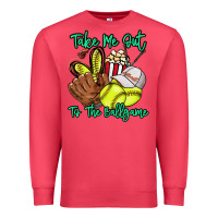 Cardinal Take me out to the ballgame Premium Sweatshirt - HowdyJamesFarm