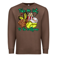Chestnut Take me out to the ballgame Premium Sweatshirt - HowdyJamesFarm