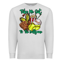 Dove Grey Take me out to the ballgame Premium Sweatshirt - HowdyJamesFarm