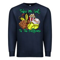 Navy Take me out to the ballgame Premium Sweatshirt - HowdyJamesFarm