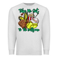 Oatmeal Heather Take me out to the ballgame Premium Sweatshirt - HowdyJamesFarm