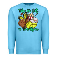 Ocean Blue Take me out to the ballgame Premium Sweatshirt - HowdyJamesFarm