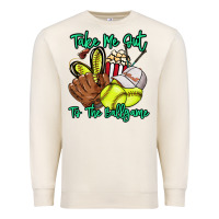 Sandshell Take me out to the ballgame Premium Sweatshirt - HowdyJamesFarm