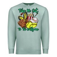Seafoam Take me out to the ballgame Premium Sweatshirt - HowdyJamesFarm
