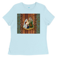 Baby Blue jesus Ladies Tee - JahusDesignShop